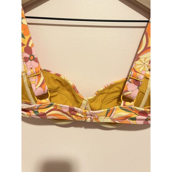 NWOT LA Hearts by PacSun Multicolor Penny Terry High Waisted Bikini M - Picture 10 of 12